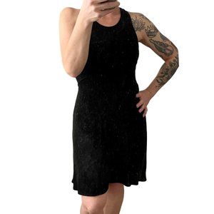 Free People Black Paisley Lace Fit & Flare Short Sleeveless Dress Size M
